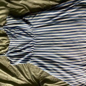 Blue and white Striped dress